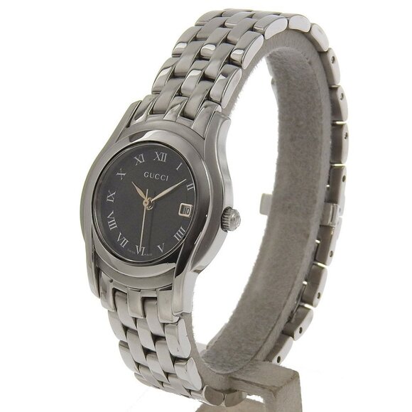 GUCCI Watches 5500L blackDial Stainless Steel Quartz Analog display Women - Picture 2 of 8